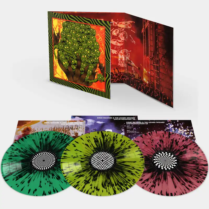 KING GIZZARD & THE LIZARD WIZARD 'LIVE IN HOUSTON '24' 3LP (Triple Gatefold Splatter Vinyl) Top Rated