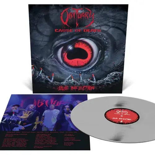 OBITUARY ‘CAUSE OF DEATH - LIVE INFECTION’ LP (Silver Vinyl) Price Cut