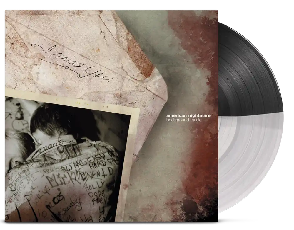 Place Order AMERICAN NIGHTMARE ‘BACKGROUND MUSIC’ LP (Limited Edition – Only 250 Made, Half Clear / Half Black Vinyl)
