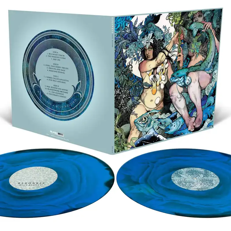 BARONESS 'BLUE RECORD' 2LP (Cyan Blue, Milky Clear & Black Ripple Effect Vinyl) Hassle-Free Returns