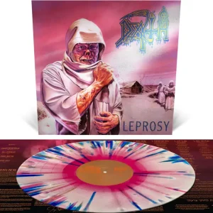 DEATH 'LEPROSY' LP (Pink, White, Blue Splatter Vinyl) Fan Favorite