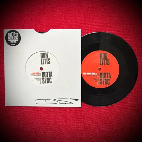 DON LETTS ‘OUTTA SYNC’ Autographed 7" w/ David Holmes/Gaudi remixes (Ltd Edition – Only 300 Made, Black Vinyl) Free Returns