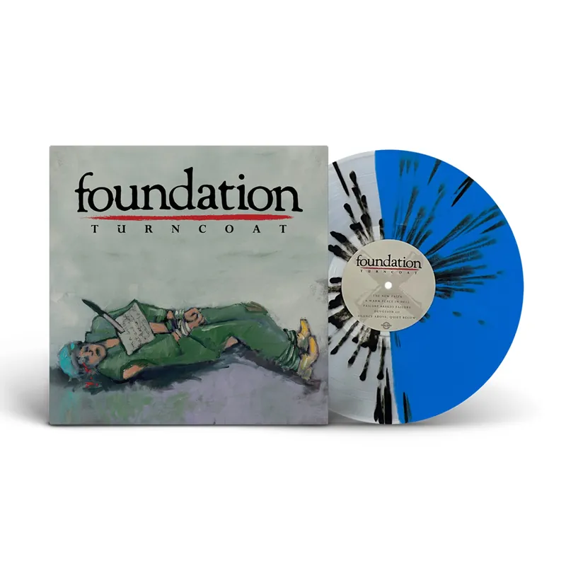 No Minimum Order FOUNDATION 'TURNCOAT' LP (Cyan / Clear w/ Black Splatter Vinyl)
