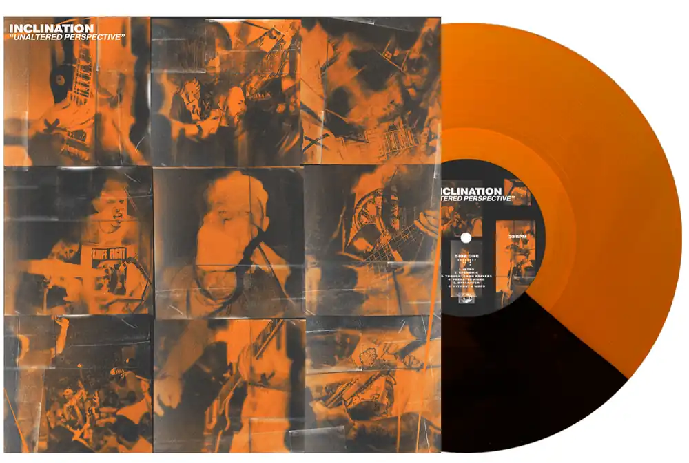 INCLINATION ‘UNALTERED PERSPECTIVE’ LP (Limited Edition – Only 250 made, Half Black / Half Orange Crush Vinyl) Instant Buy