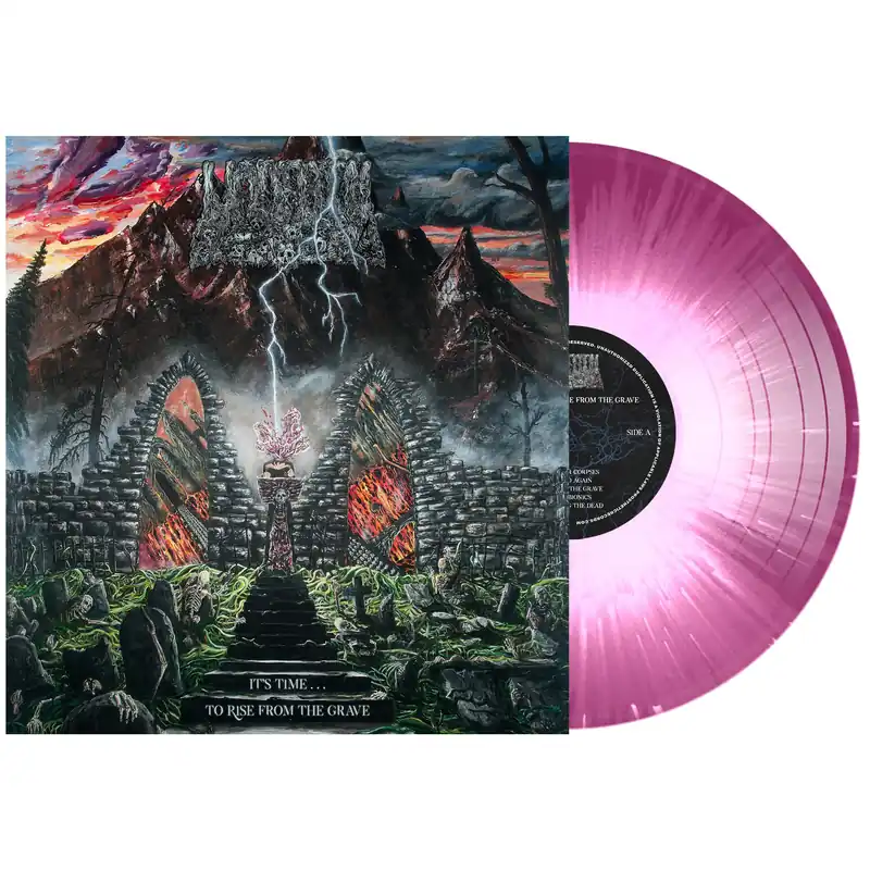 UNDEATH 'IT'S TIME...TO RISE FROM THE GRAVE' LP (Translucent Purple w/White Splatter Vinyl) Final Sale