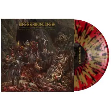 Limited Edition WEREWOLVES 'FROM THE CAVE TO THE GRAVE' LP (Red w/ Gold & Black Splatter Vinyl)